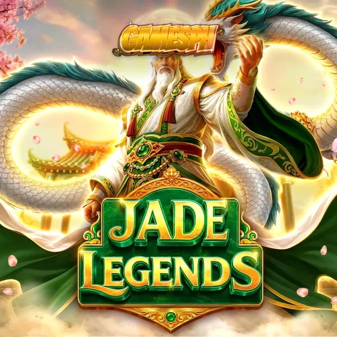 Jade Legends slot machine interface na may temang dragon at jade