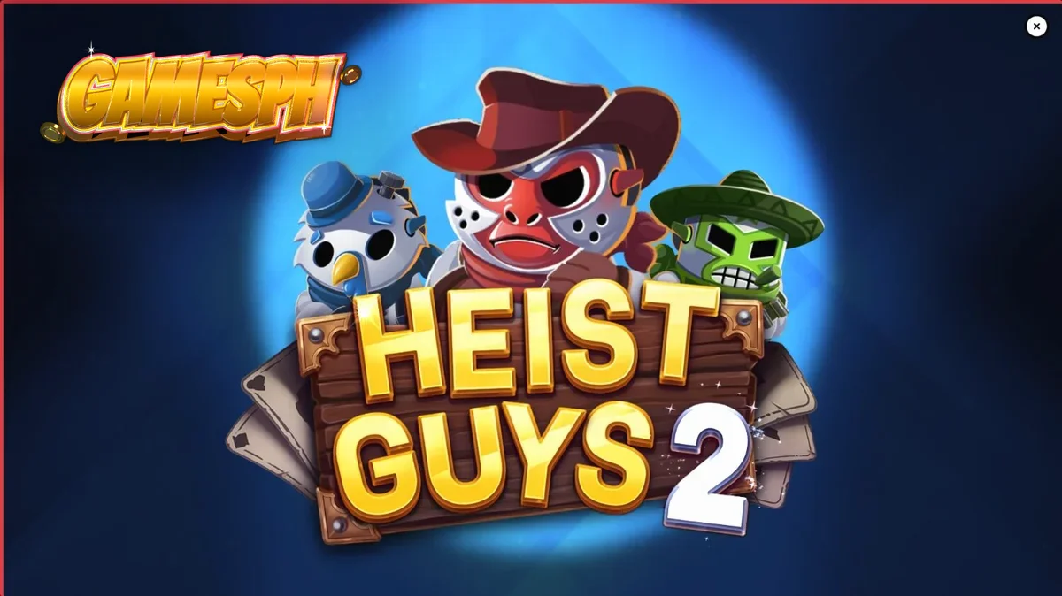 Heist Guys 2 slot game interface na may Western theme